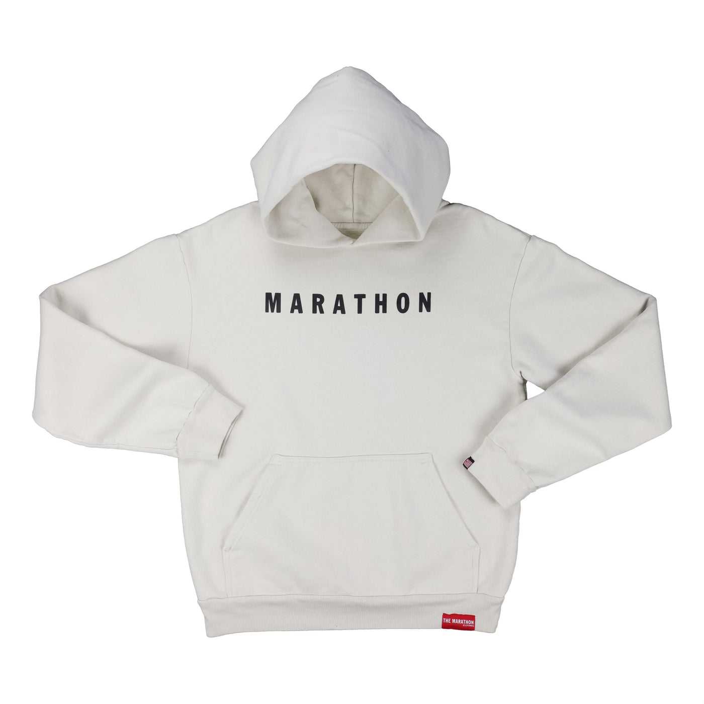 Marathon Hero Hoodie - Bone/Black - Front