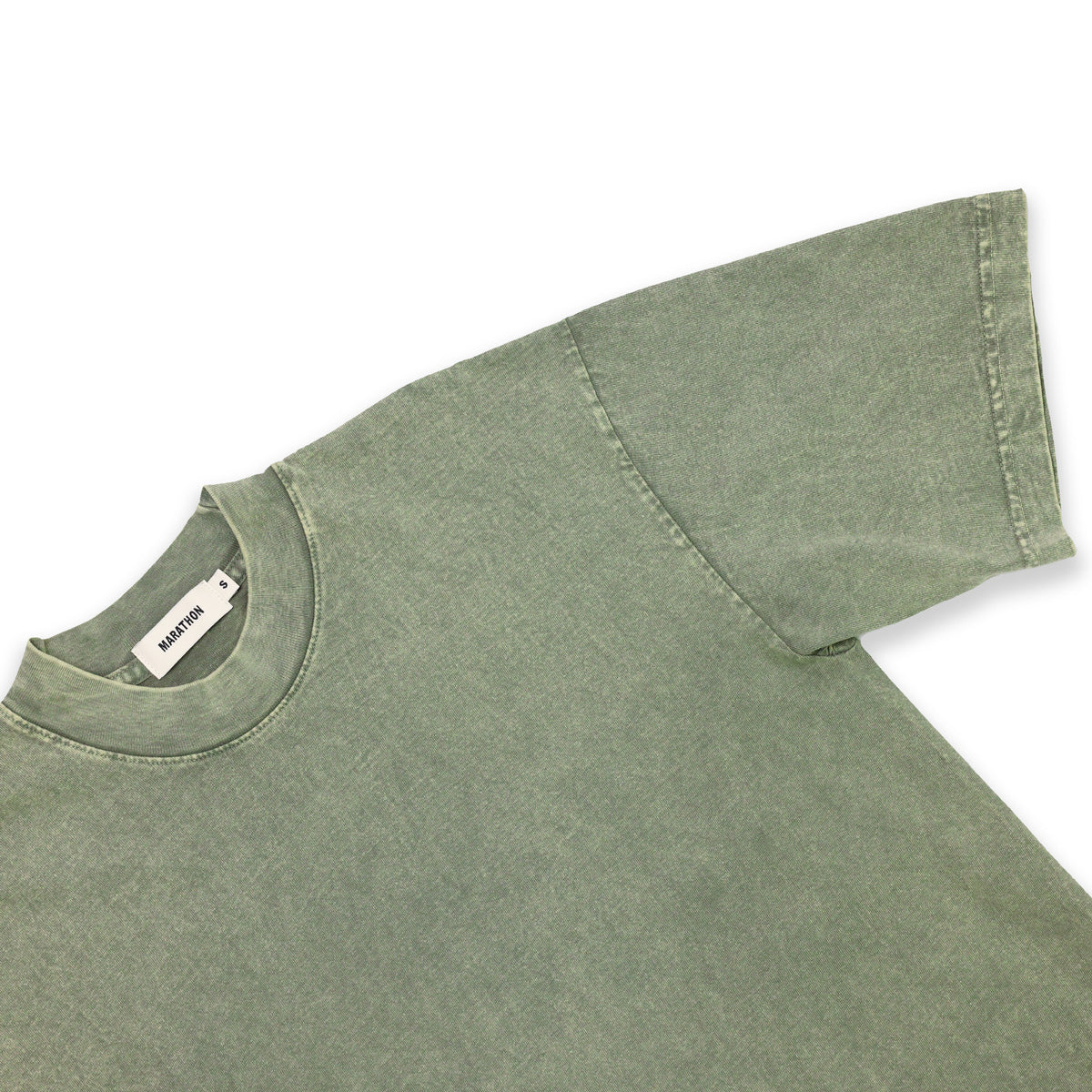 Marathon Ultra Leisure T-Shirt - Washed Matcha - Detail