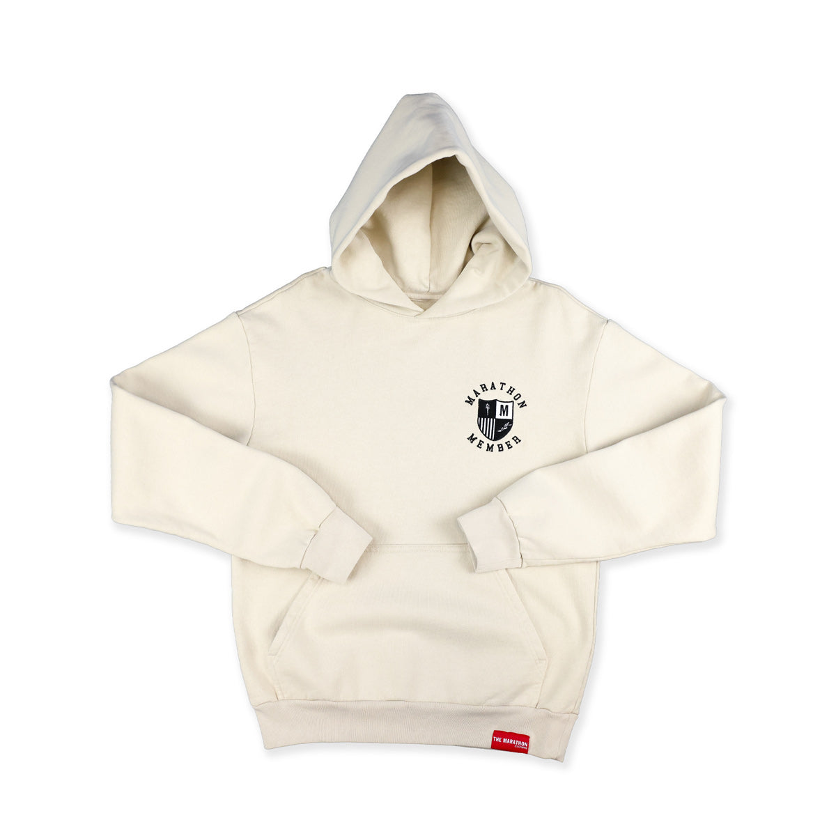 Marathon Members Hoodie - Bone - Front