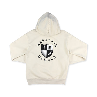 Marathon Members Hoodie - Bone - Back