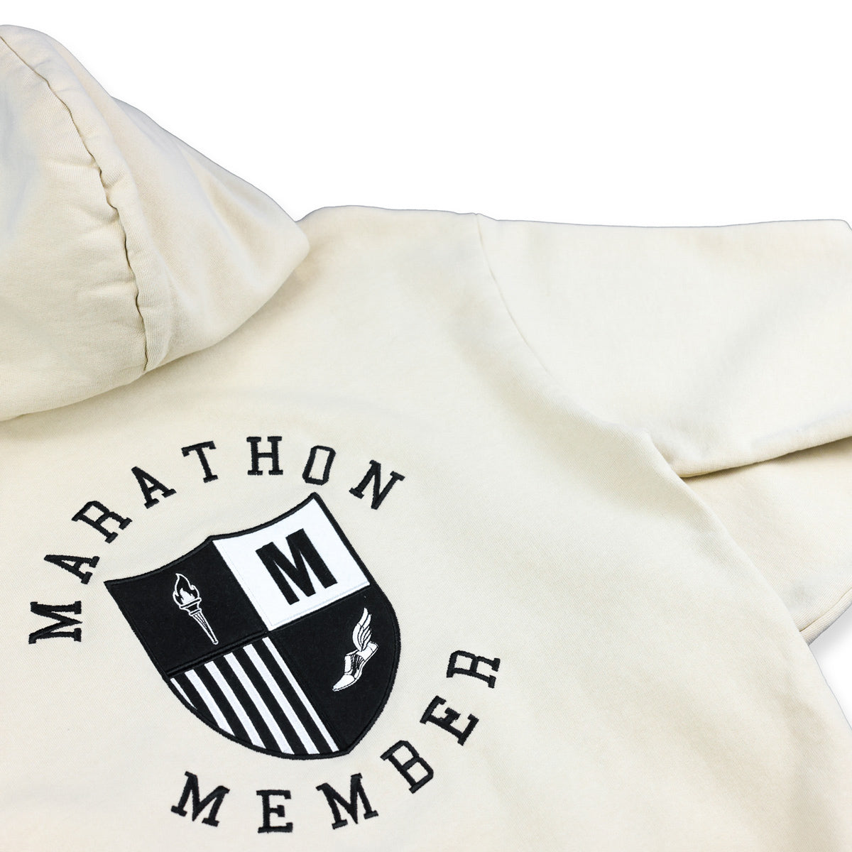 Marathon Members Hoodie - Bone - Back Detail