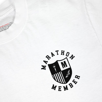 Marathon Members T-Shirt - White - Front Detail