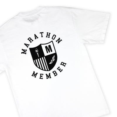 Marathon Members T-Shirt - White - Back Detail