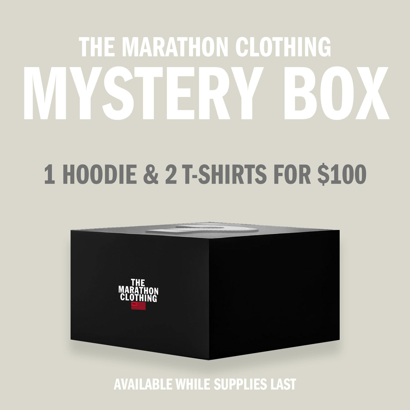 The Marathon Clothing Mystery Box - 1 Hoodie & 2 T-Shirts