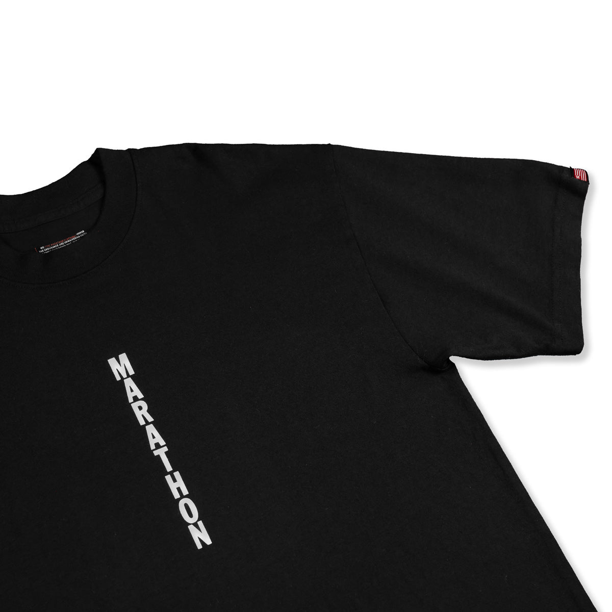 Marathon Vertical T-Shirt - Black - Detail