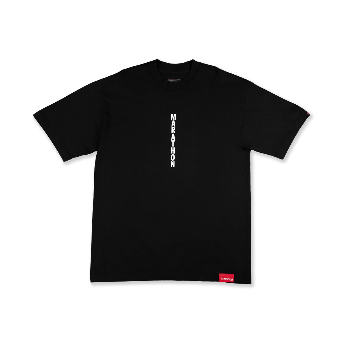 Marathon Vertical T-Shirt - Black - Front