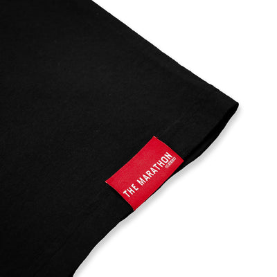 Marathon Vertical T-Shirt - Black - Woven Label