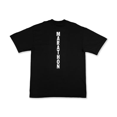 Marathon Vertical T-Shirt - Black - Back