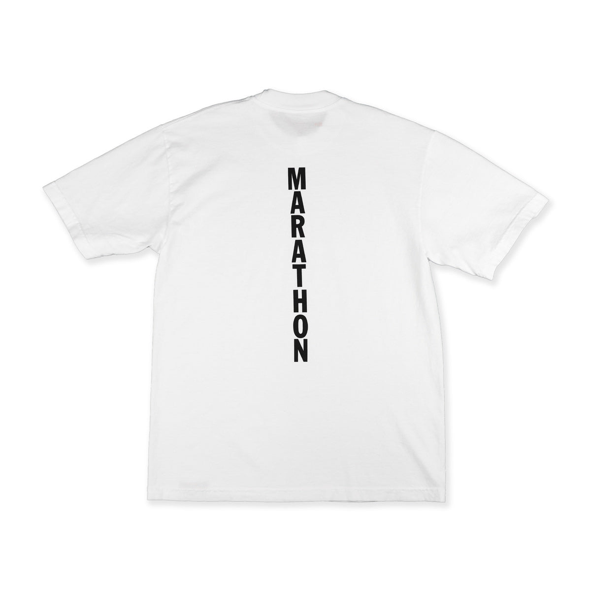 Marathon Vertical T-Shirt - White - Back