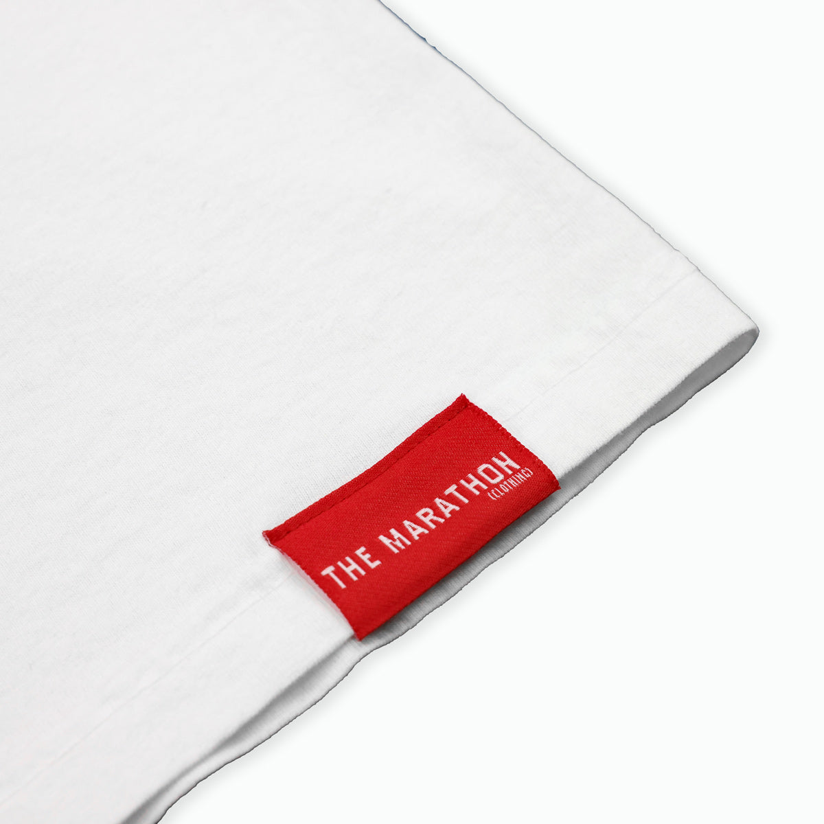 Marathon Vertical T-Shirt - White - Woven Label