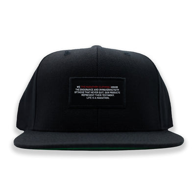 Marathon Mission Statement Patch Snapback - Black