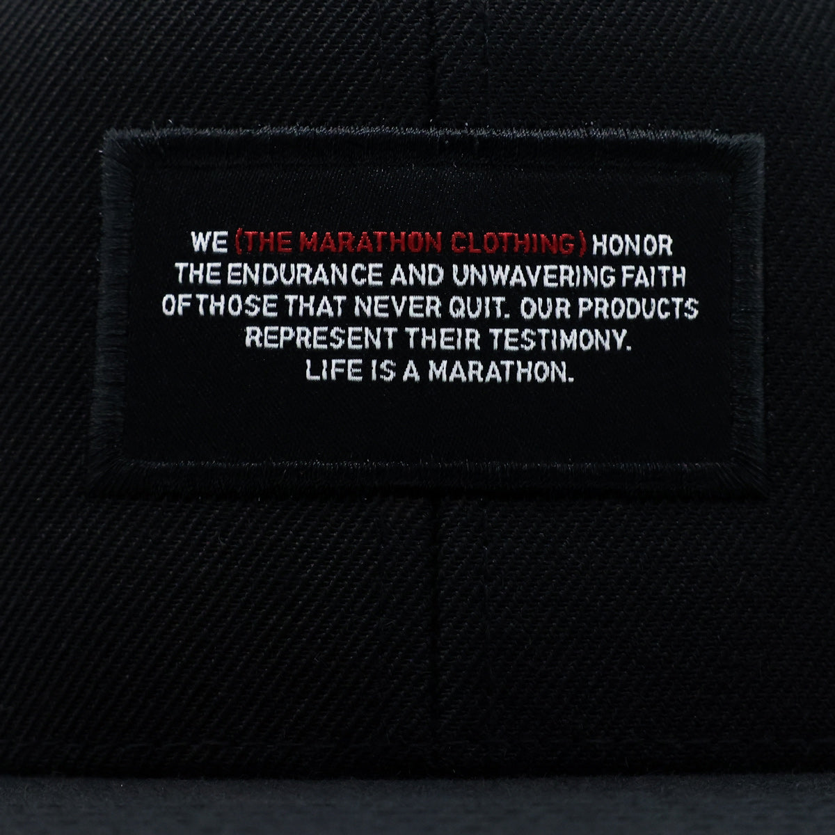 Marathon Mission Statement Patch Snapback - Black