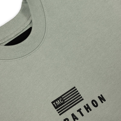 Marathon Modern Crewneck Sweatshirt - Sage/Black - Front Detail