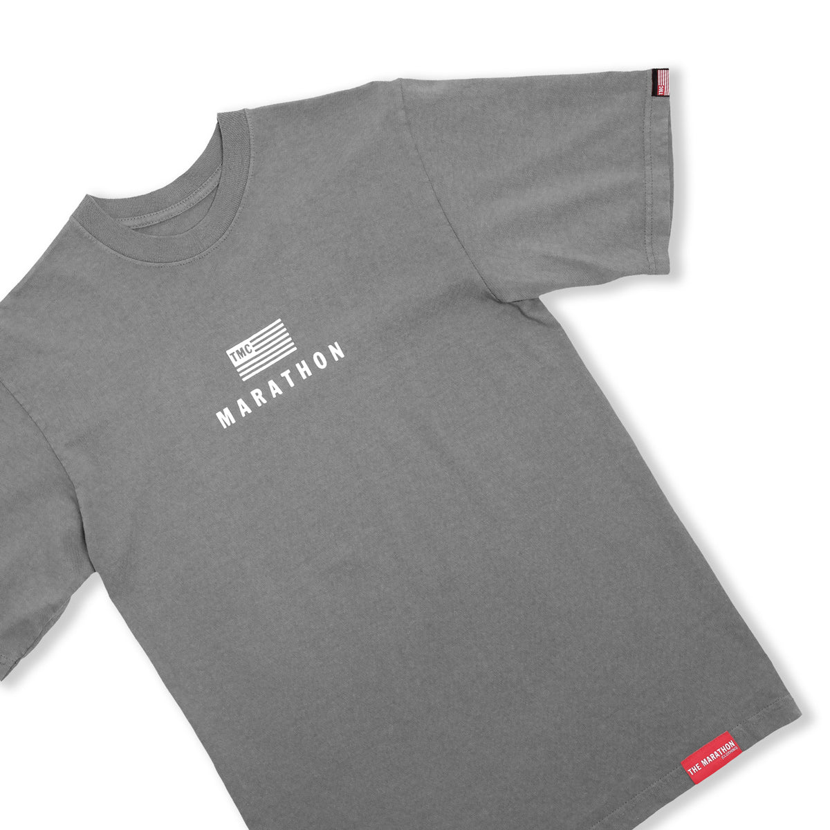 Modern Stack T-Shirt - Slate Grey/White - Front Detail
