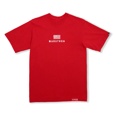 Modern Stack T-Shirt - Red/White - Front