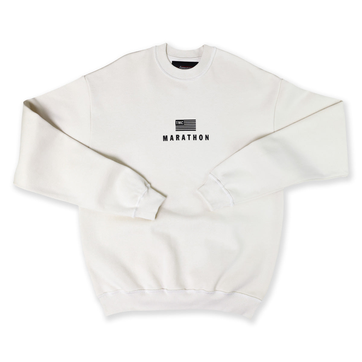 Marathon Modern Crewneck Sweatshirt - Cream/Black - Front