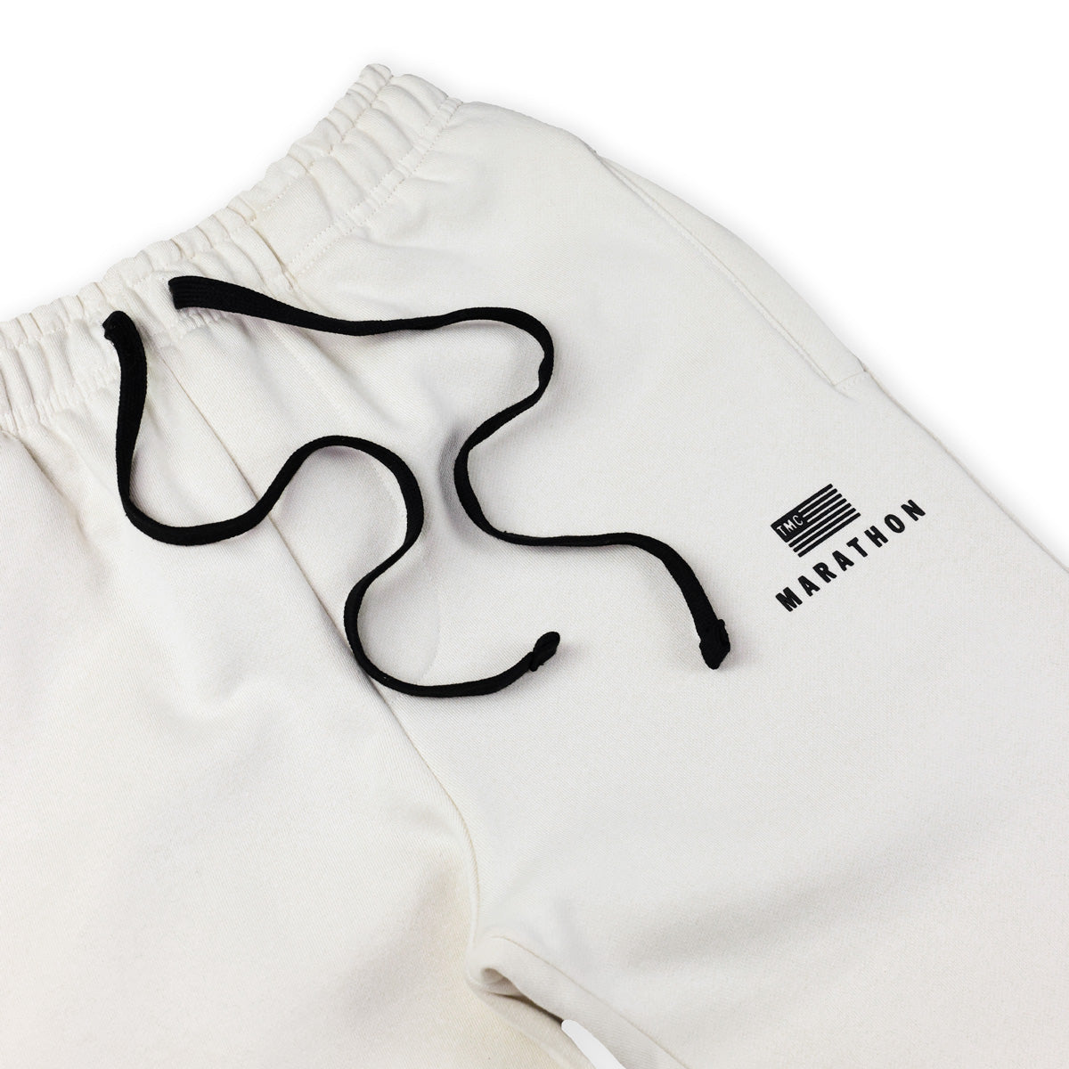 Marathon Modern Sweatpants - Cream/Black - Drawstrings