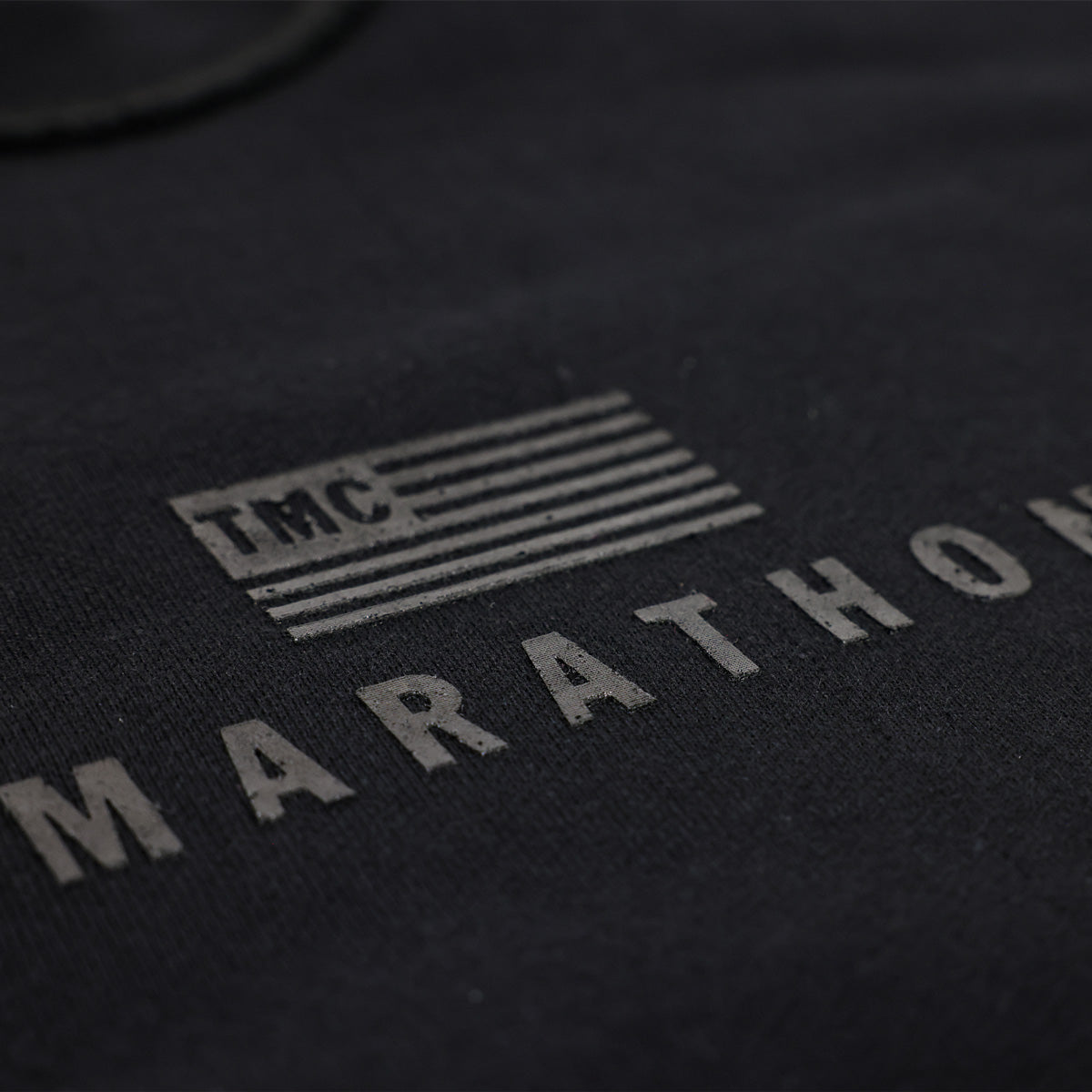 Marathon Modern Crewneck Sweatshirt - Black/Black - Logo Detail