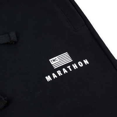 Marathon Modern Sweatpants - Black/White - Logo Detail