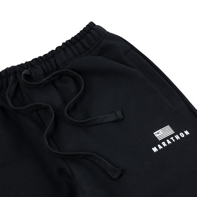 Marathon Modern Sweatpants - Black/White - Drawstrings