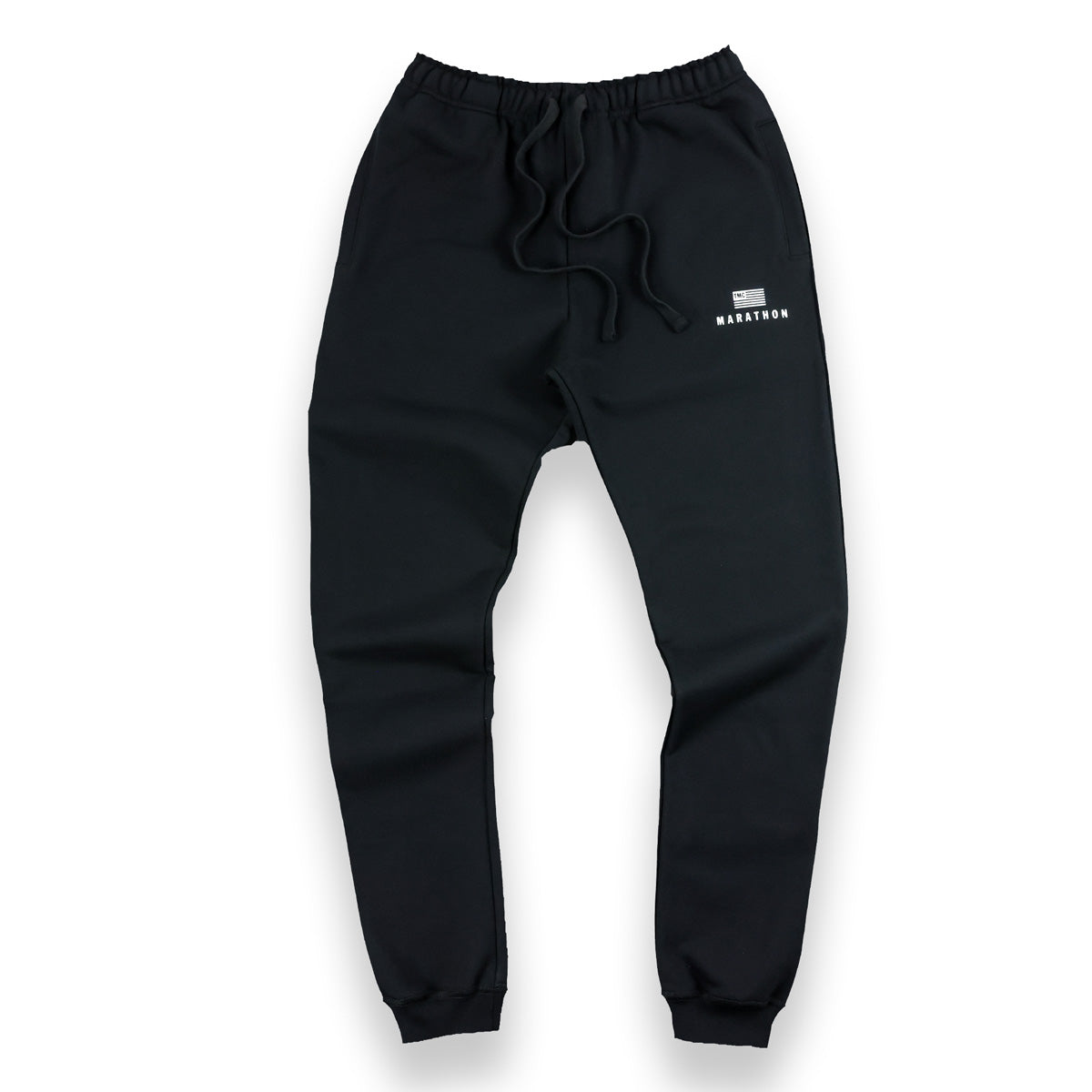 Marathon Modern Sweatpants - Black/White - Front