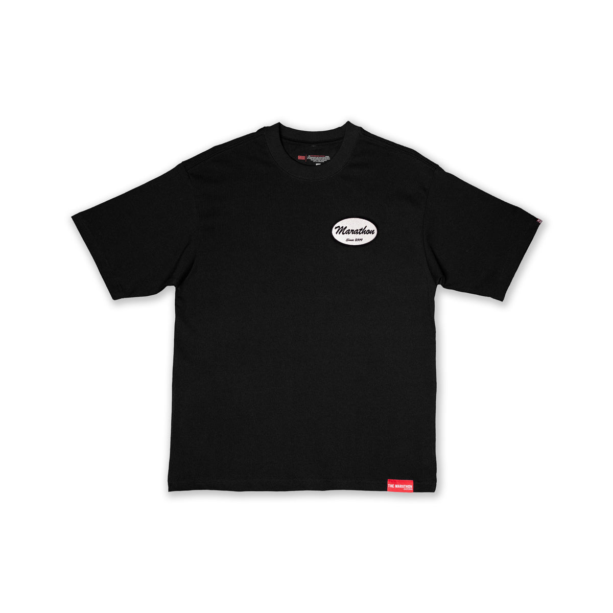 Marathon Origin Patch T-Shirt - Black/Bone - Front