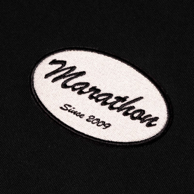 Marathon Origin Patch T-Shirt - Black/Bone - Patch Detail