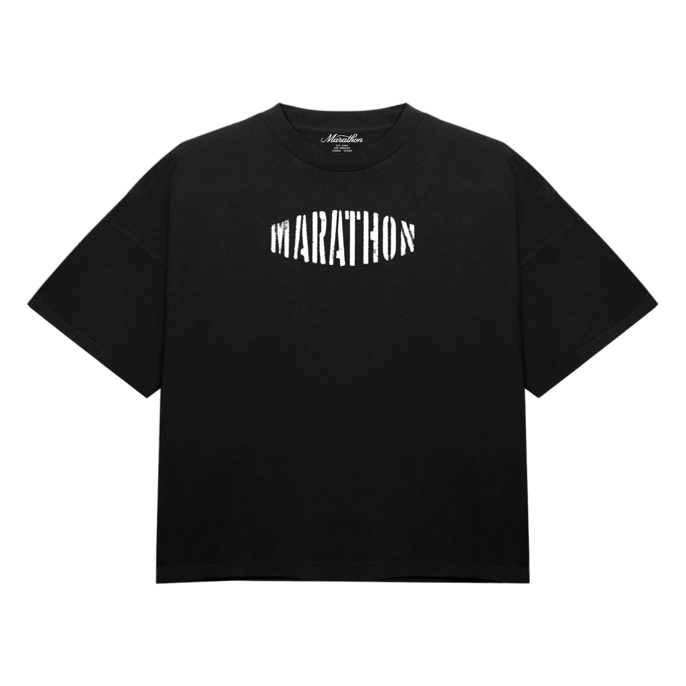 Marathon Oval T-Shirt - Black