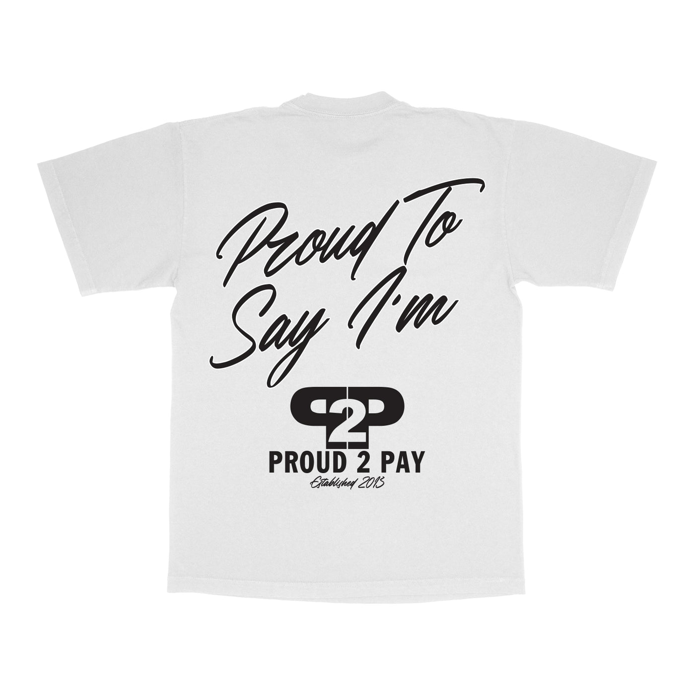 P2P T-Shirt - White/Black - Back