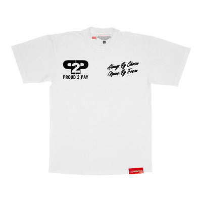 P2P T-Shirt - White/Black - Front