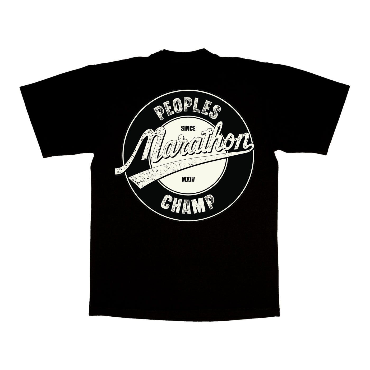 Marathon People’s Champ T-Shirt - Black/Cream - Back