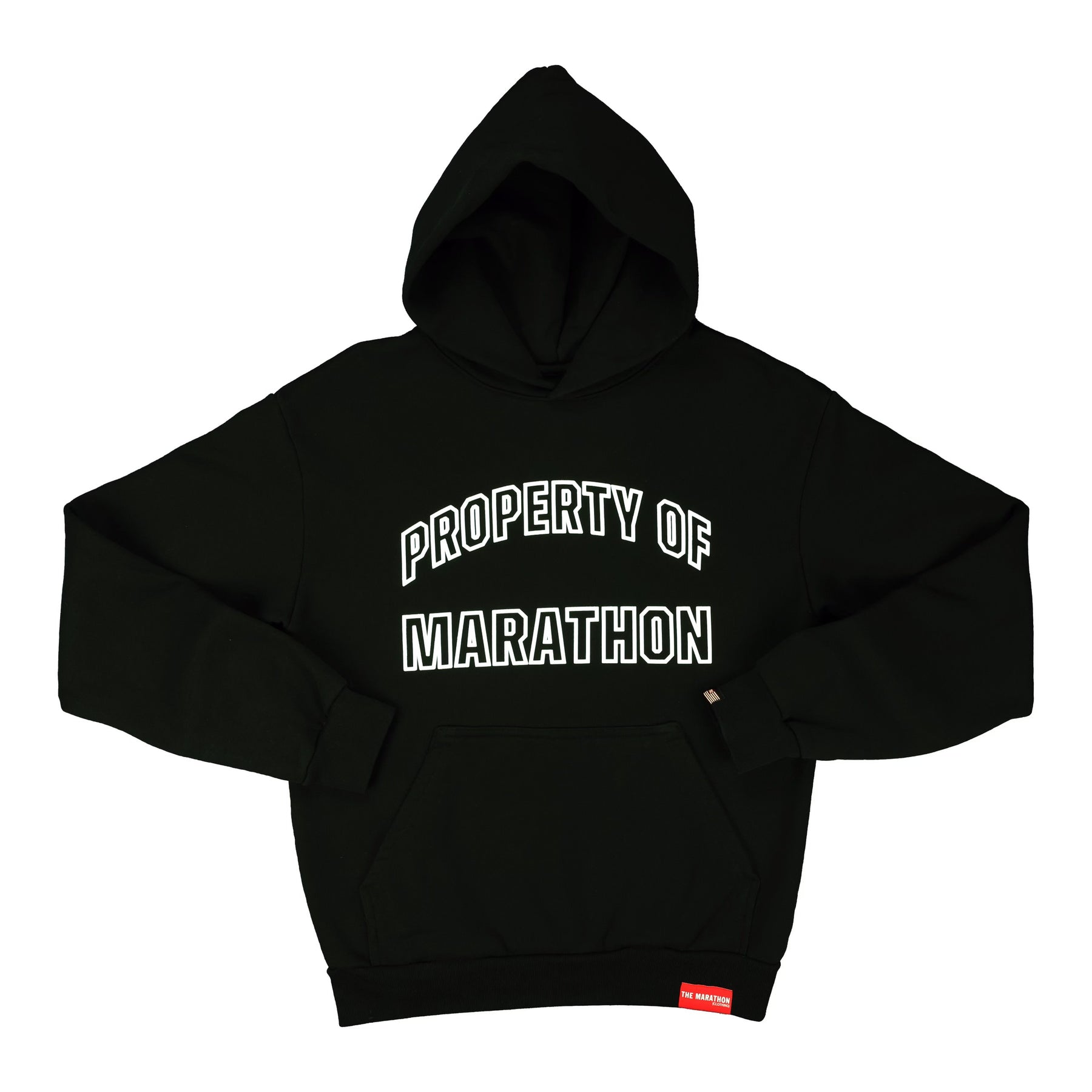 Property of Marathon Hoodie - Black/White – The Marathon Clothing