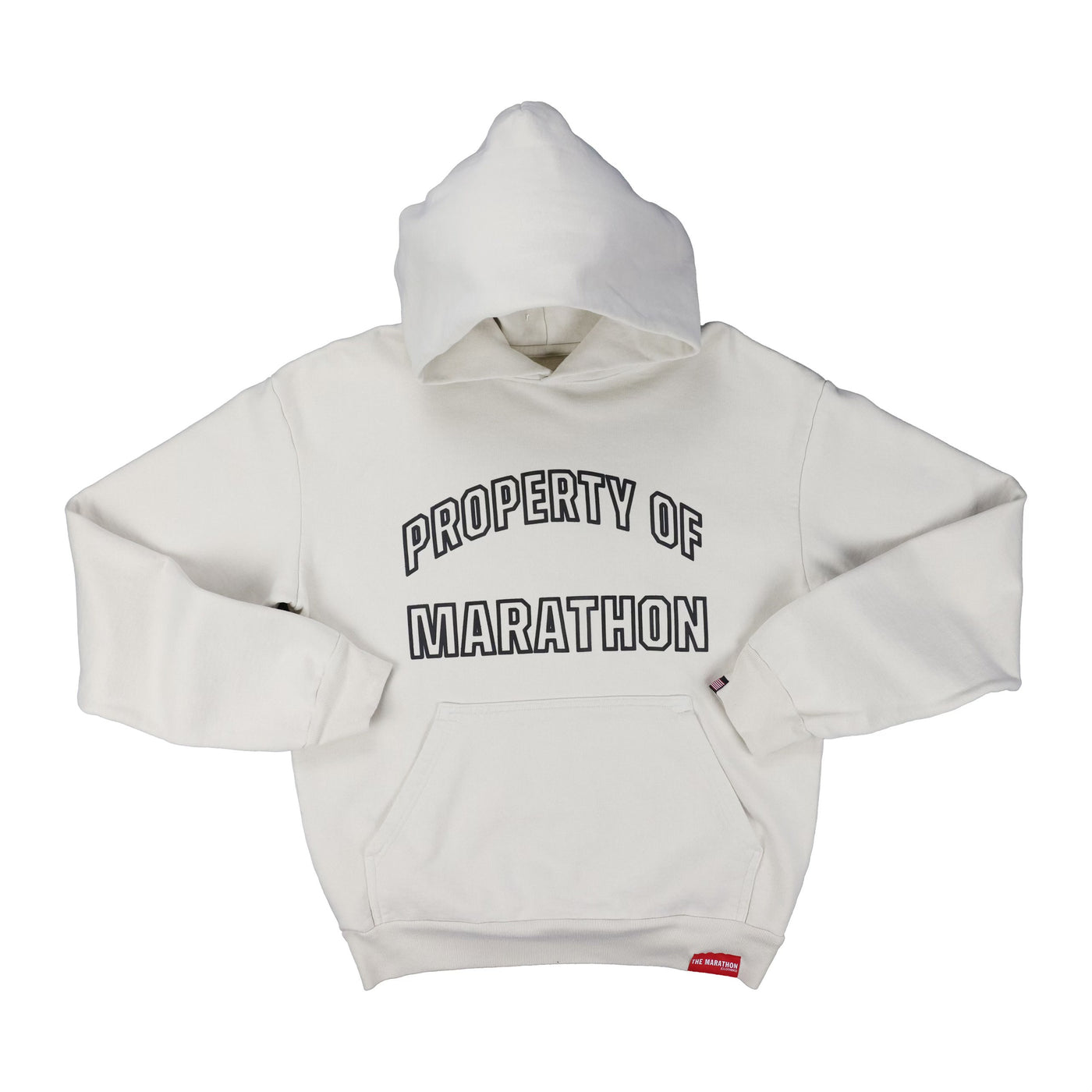 Property of Marathon Hoodie - Bone/Black - Front