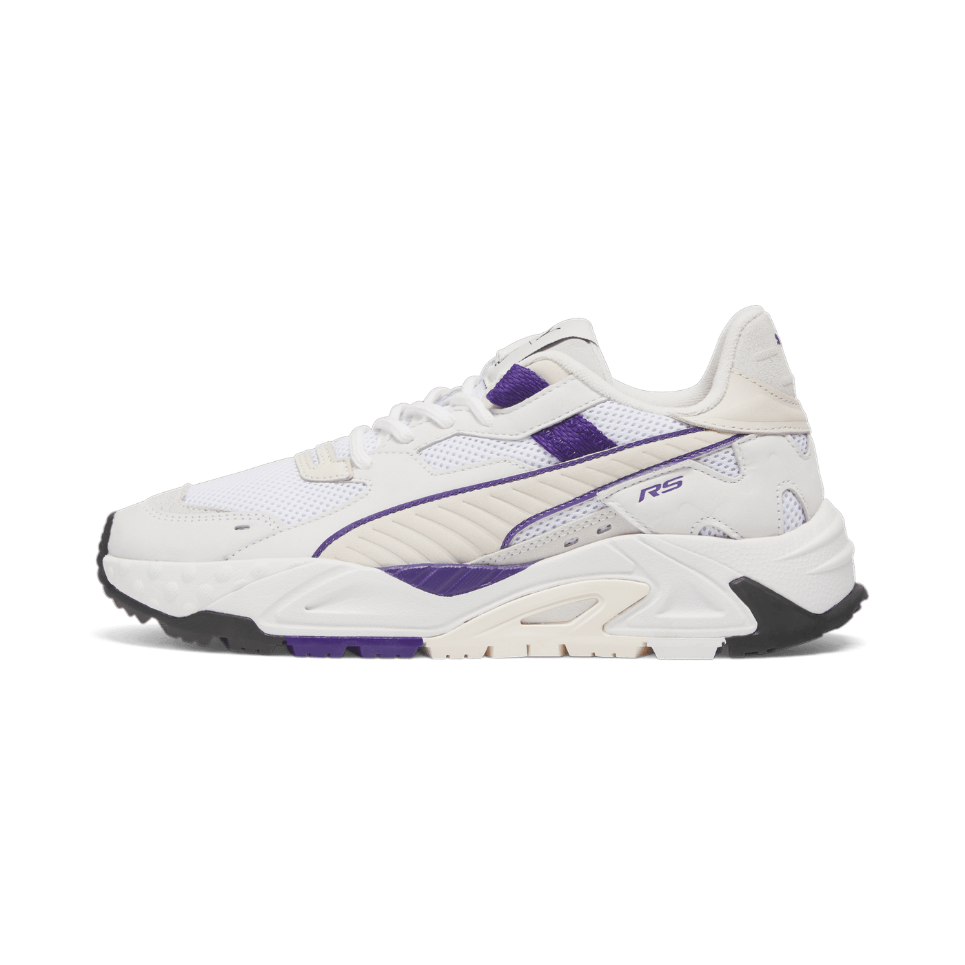 PUMA x Lauren London RS-Trck Women's Sneakers - White/Purple - Left Side