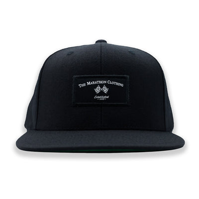 Marathon Racing Flags Patch Snapback - Black