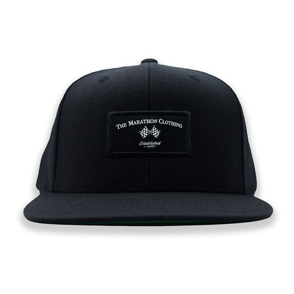 Marathon Racing Flags Patch Snapback - Black – The Marathon Clothing
