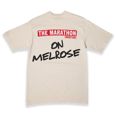 The Marathon Rooftop “ON MELROSE” T-Shirt - Bone - Back