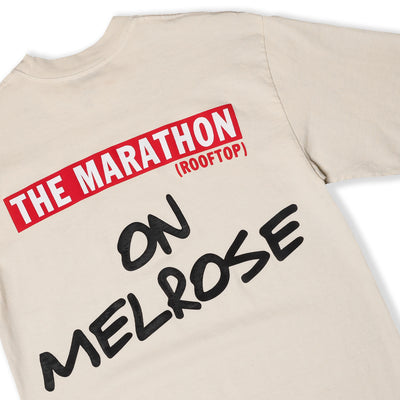 The Marathon Rooftop “ON MELROSE” T-Shirt - Bone - Back Detail