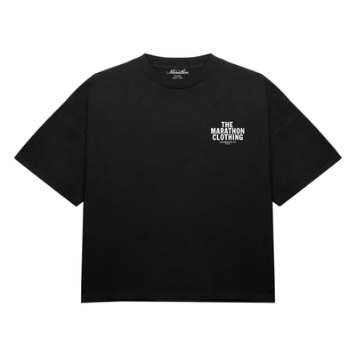 Stacked Logo Los Angeles T-Shirt - Black - Front