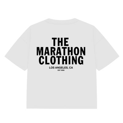 Stacked Logo Los Angeles T-Shirt - White - Back