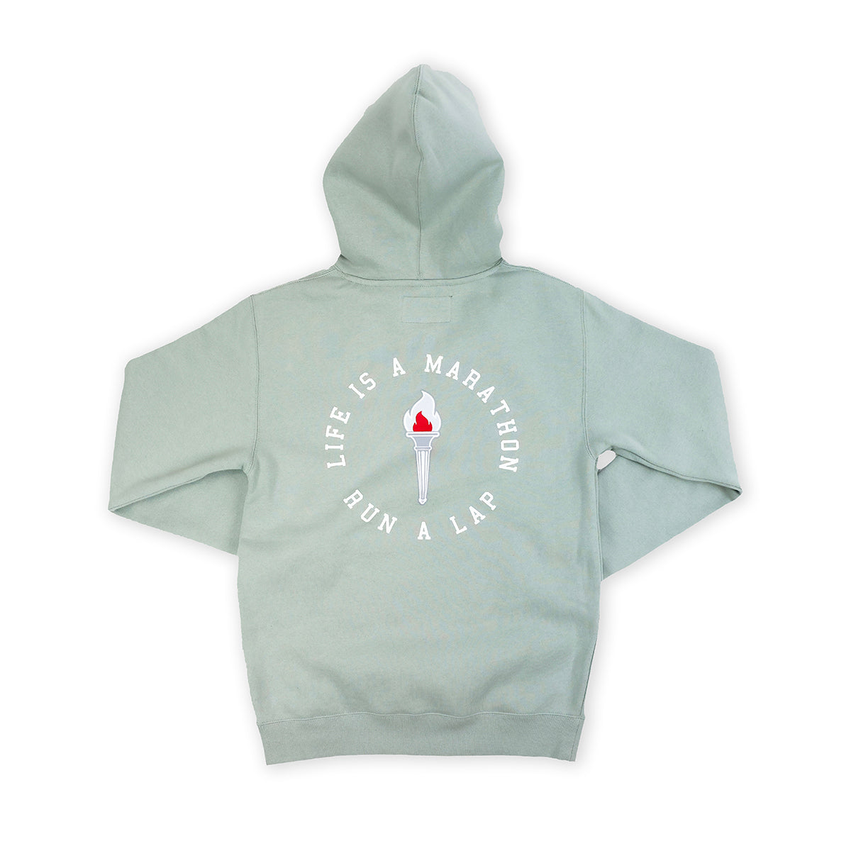 Victory Torch Hoodie - Sage - Back