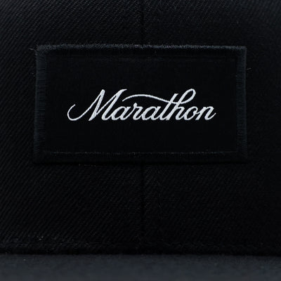 Marathon Script Patch Snapback - Black