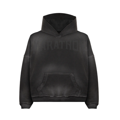 Marathon Sharp Collegiate Hoodie - Potassium Wash Black