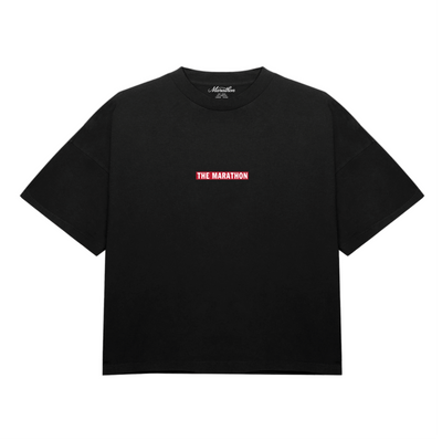 Small Marathon Bar T-Shirt - Black