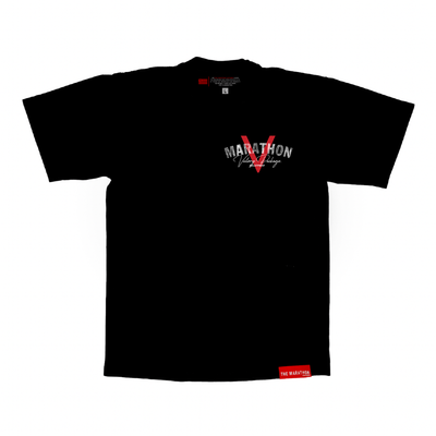 Marathon V for Victory Package T-Shirt Small Chest Hit - Black - Front
