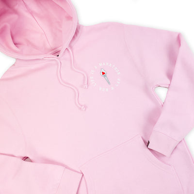 Victory Torch Hoodie - Soft Pink - Front Detail