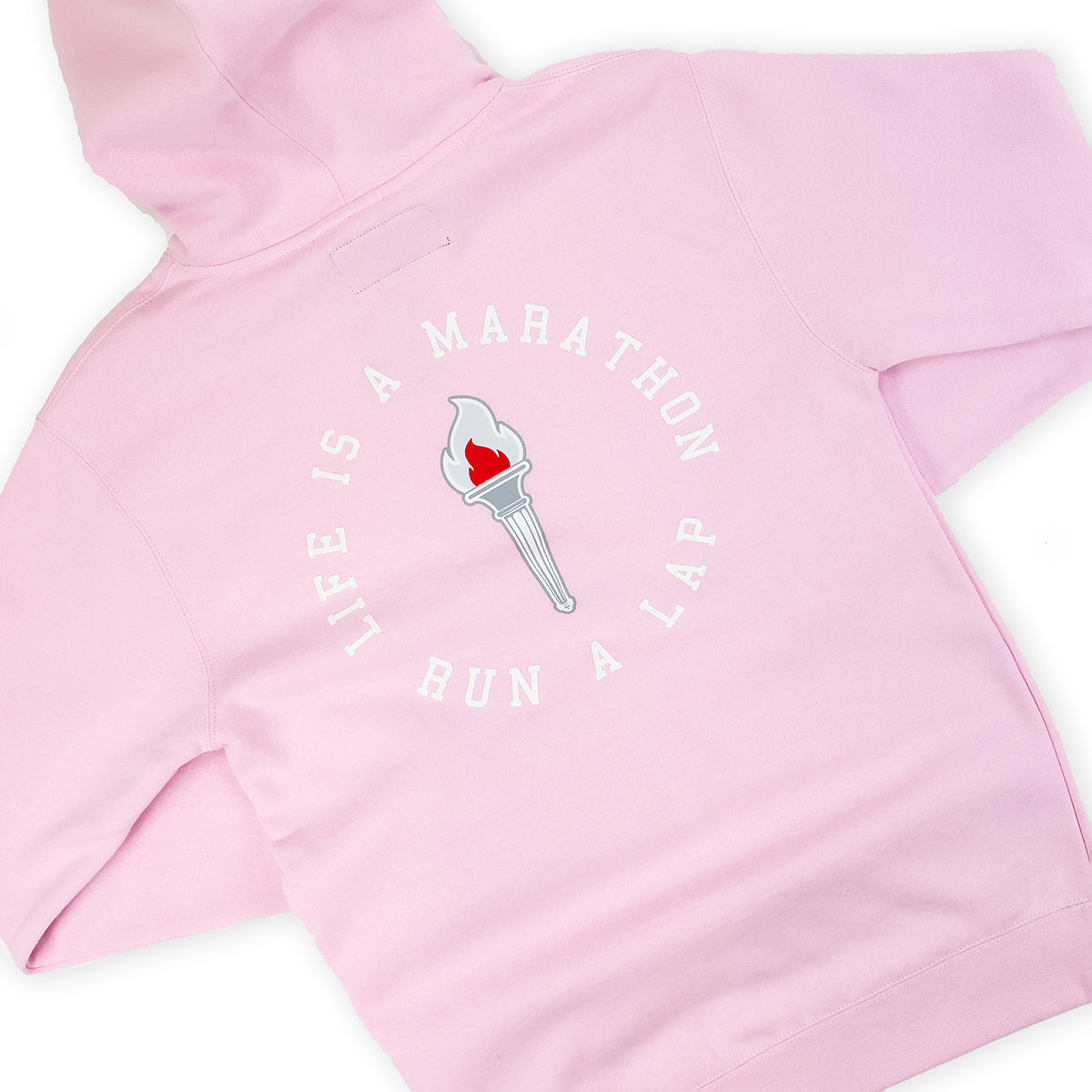 Victory Torch Hoodie - Soft Pink - Back Detail