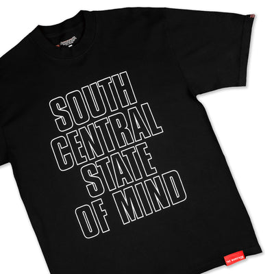 South Central State of Mind T-Shirt - Black/White - Front Detail