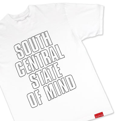 South Central State of Mind T-Shirt - White/Black - Front Detail