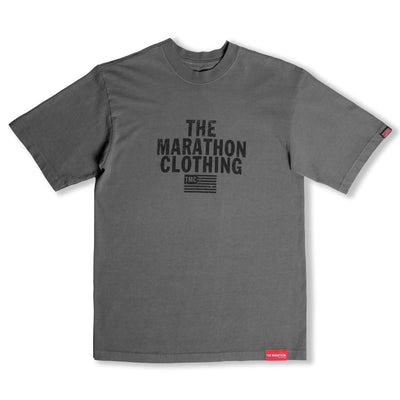 Vintage TMC Stacked Logo T-Shirt - Slate Grey/Black - Front
